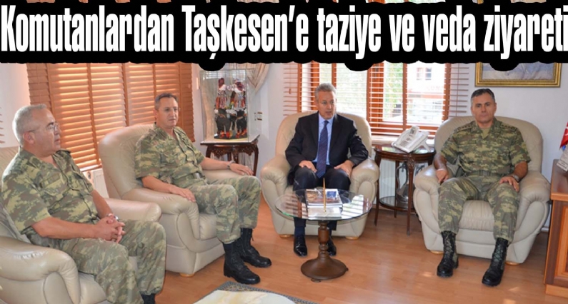 Vali Mustafa Taşkesen,  Tunceli 4üncü Komando Tugay Komutanlığına atanan Tuğgeneral Mustafa İlter  ve Sivas 5. Piyade Er Eğitim Tugay Komutanlığı`na atanan Tuğgeneral Fatih Celalettin Sağırı makamında kabul etti.  