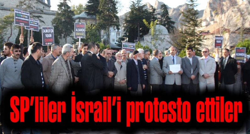 Saadet Partis Tokat İl Teşkilatı tarafından düzenlenen eylem ile  İsrailin Gazzeye düzenlendiği hava saldırısı  protesto edildi. 