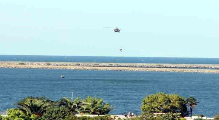 Boğulma vakalarının arttığı Samsun’da helikopterli kurtarma tatbikatı