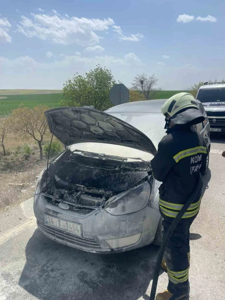 Konya’da otomobil yangını
