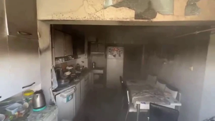 Mutfakta çıkan yangın korkuttu
