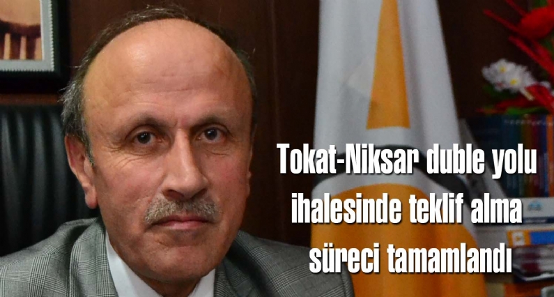 AK Parti Niksar İlçe Başkanı Abdullah Yıldız, Tokat-Niksar duble yolu ihalesinde teklif alma sürecinin tamamlandığını bildirdi.