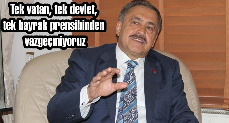  Orman ve Su İşleri Bakanı Veysel Eroğlu, Demokratikleşme Paketinin çok önemli olduğunu belirterek,  Ama şunu da vurguluyoruz biliyorsunuz. Tek vatan, tek devlet, tek bayrak prensibinden de vazgeçmiyoruz dedi. 