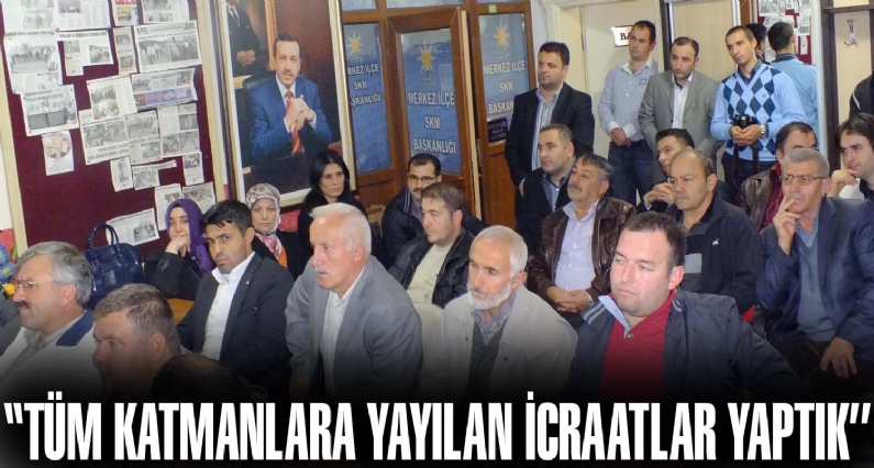 Ak Parti Tokat Merkez İlçe Danışma Toplantısı geniş bir katılımla toplandı.
Toplantıda Ak Parti İl Başkanı Eyüp Eroğlu, ilçe ve belde teşkilatlarından partililer hazır bulundu. 
Toplantıda konuşan Ak Parti Merkez İlçe Başka