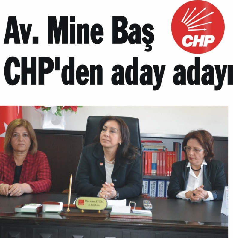 Av Mine Baş CHP İl Başkanlığında yaptığı toplantıda milletvekili aday adaylığını açıkladı. Toplantıya CHP Tokat Kadın Kolları Başkanı Zarife Gündoğdu Merkez İlçe Başkanı Ayşe Kara ve partililer katıldı.
