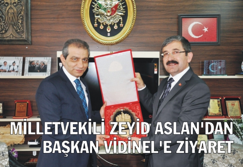 AK Parti Tokat Milletvekili Zeyid Aslan Zile Belediye Başkanı Lütfi Vidinel`i makamında ziyaret etti.