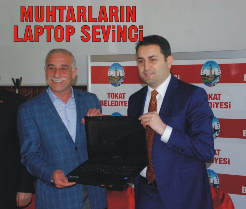 Tokat Belediye Başkanı Eyüp Eroğlu`nun sürpriz laptop hediyesi muhtarları sevindirdi. 
