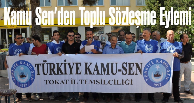 Türkiye Kamu-Sen Tokat İl Temsilcisi Selim Sarı,  2014 yılının Ocak ayında geçerli olacak bir zam pazarlığının alelacele sonlandırıldığını belirterek, bunu asla kabul etmediklerini söyledi. 