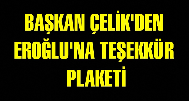 AK Parti Tokat İl Başkanı Adem Çelik, 4 yıl boyunca AK Parti İl Başkanlığı görevini yürüten Tokat Belediye Başkan Adayı Eyüp Eroğluna teşekkür plaketi takdim etti.
