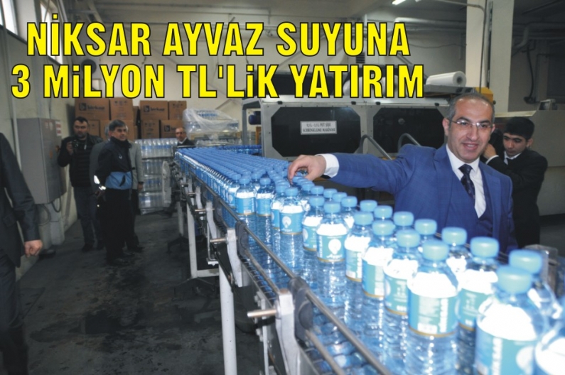 Niksar Belediye Başkanı Özdilek Özcan, Ayvaz Suyu Fabrikası`na yaklaşık 3 milyon TL`lik yatırımla her ay 50 bin lira zarar eden fabrikanın zarardan kara geçmesini sağladı. 
