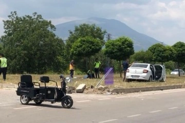 Amasya’da otomobil elektrikli bisikletle çarpıştı: 5 yaralı