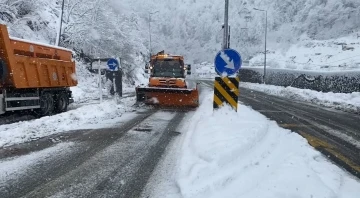Artvin’de kar yağışı Hopa-Borçka karayolunda ulaşımı olumsuz etkiledi
