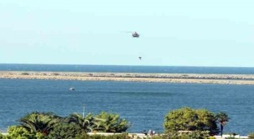 Boğulma vakalarının arttığı Samsun’da helikopterli kurtarma tatbikatı
