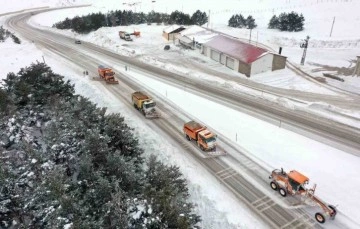 Erzincan’da kardan 48 köy yolu ulaşıma kapandı