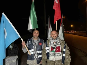Filistin’e özgürlük için Ankara’ya yürüyorlar
