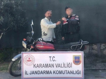 Karaman’da 10 yıldır aranan motosiklet denetimde bulundu
