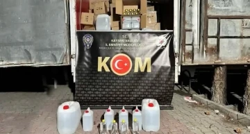 Kayseri’de 3 bin 848 litre kaçak etil alkol ele geçirildi
