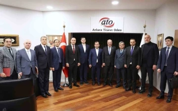 Özbekistan Ticaret ve Sanayi Odası Başkanı Vahabov, ATO Başkanı Baran’ı ziyaret etti
