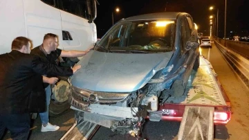 Samsun’da otomobil tır ile çarpıştı: 1 yaralı

