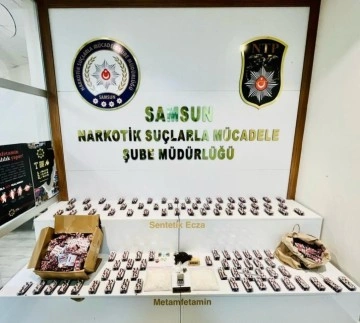 Samsun’da 2 kilo metamfetamin ve 13 bin hap ele geçirildi: 3 gözaltı