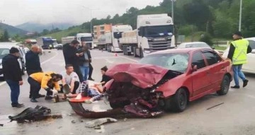Samsun’da otomobil ile tır çarpıştı: 1 yaralı