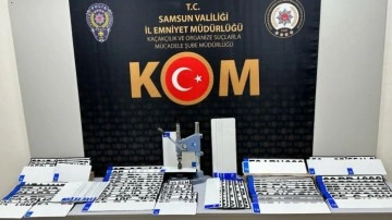 Samsun’da sahte plaka imalathanesine operasyon: 2 gözaltı