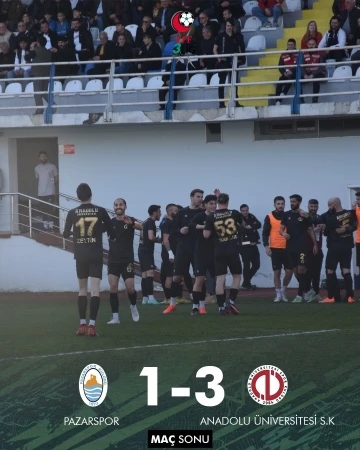 TFF 3. Lig: Pazarspor: 1 - Anadolu Üniversitesi Spor Kulübü: 3
