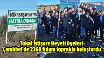 Tokat İstişare Heyeti üyeleri Çamlıbel’de 2360 fidanı toprakla buluşturdu