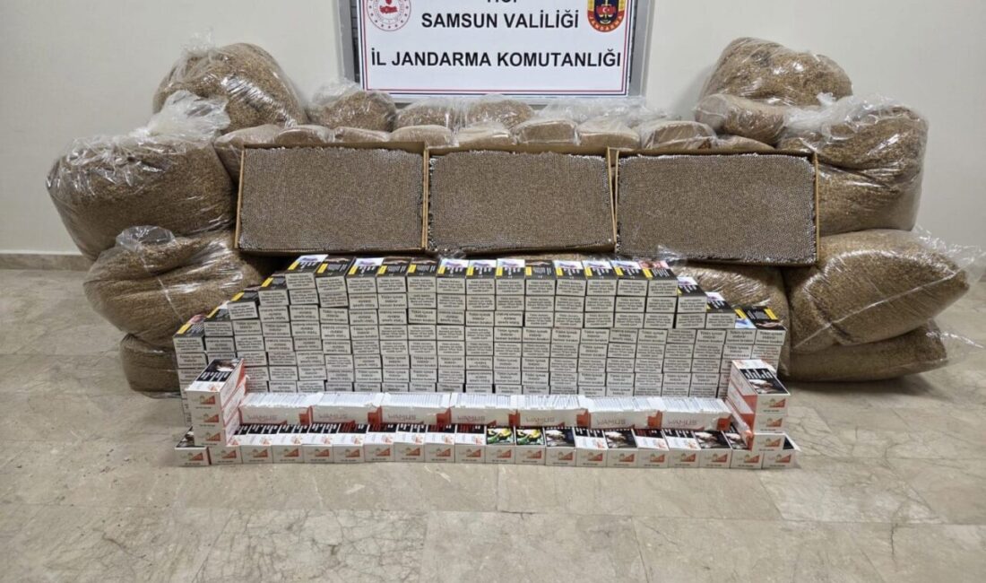 Samsun’da 1 ton kaçak tütün ve 60 bin dolu makaron ele geçirildi Samsun’da bir depoya düzenlenen baskında 1 ton 75 kilogram kaçak